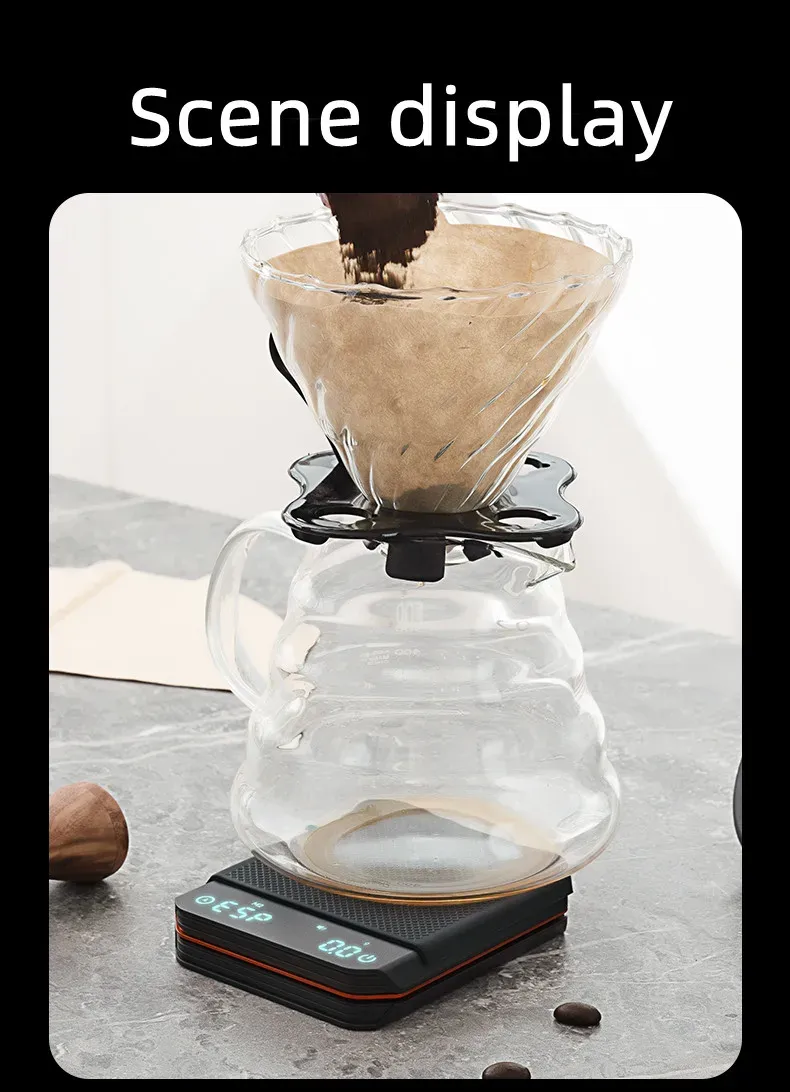 Balance à café en environnement de voyage