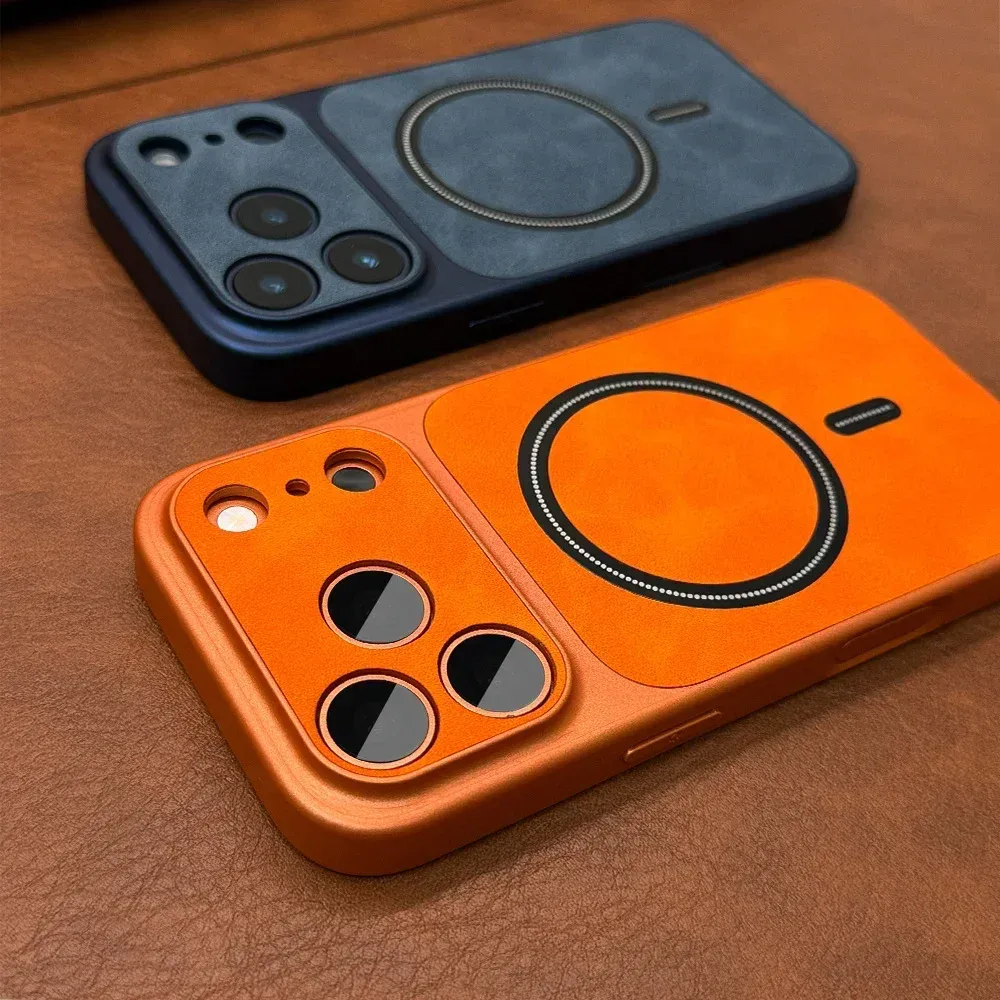 Étui élégant pour iPhone en cuir artificiel