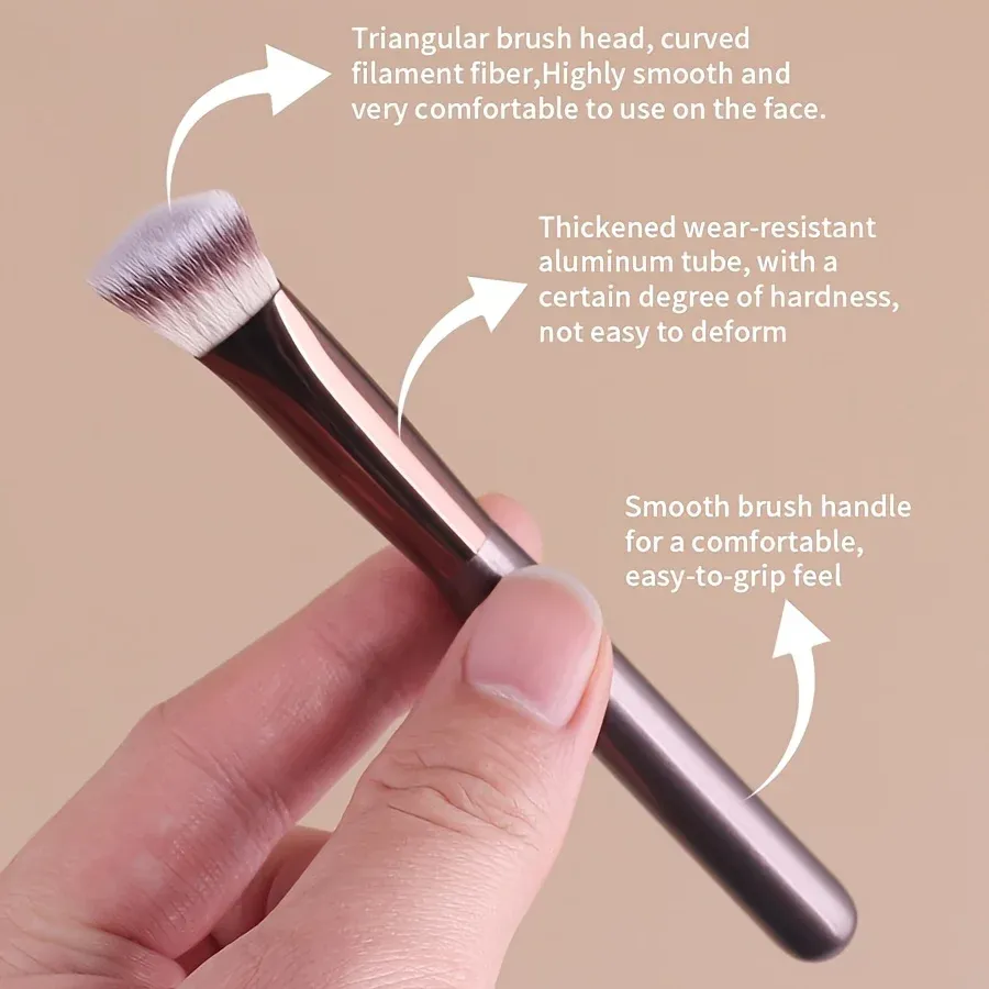 Ensemble de 6 pinceaux de maquillage double embout : fond de teint, anticernes et contour, idéal pour débutants, sans gaspillage de poudre | Beauty T 5