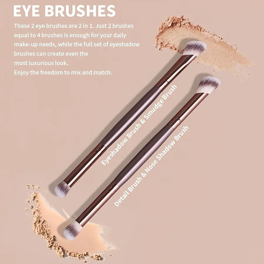 Poignée ergonomique des pinceaux de maquillage