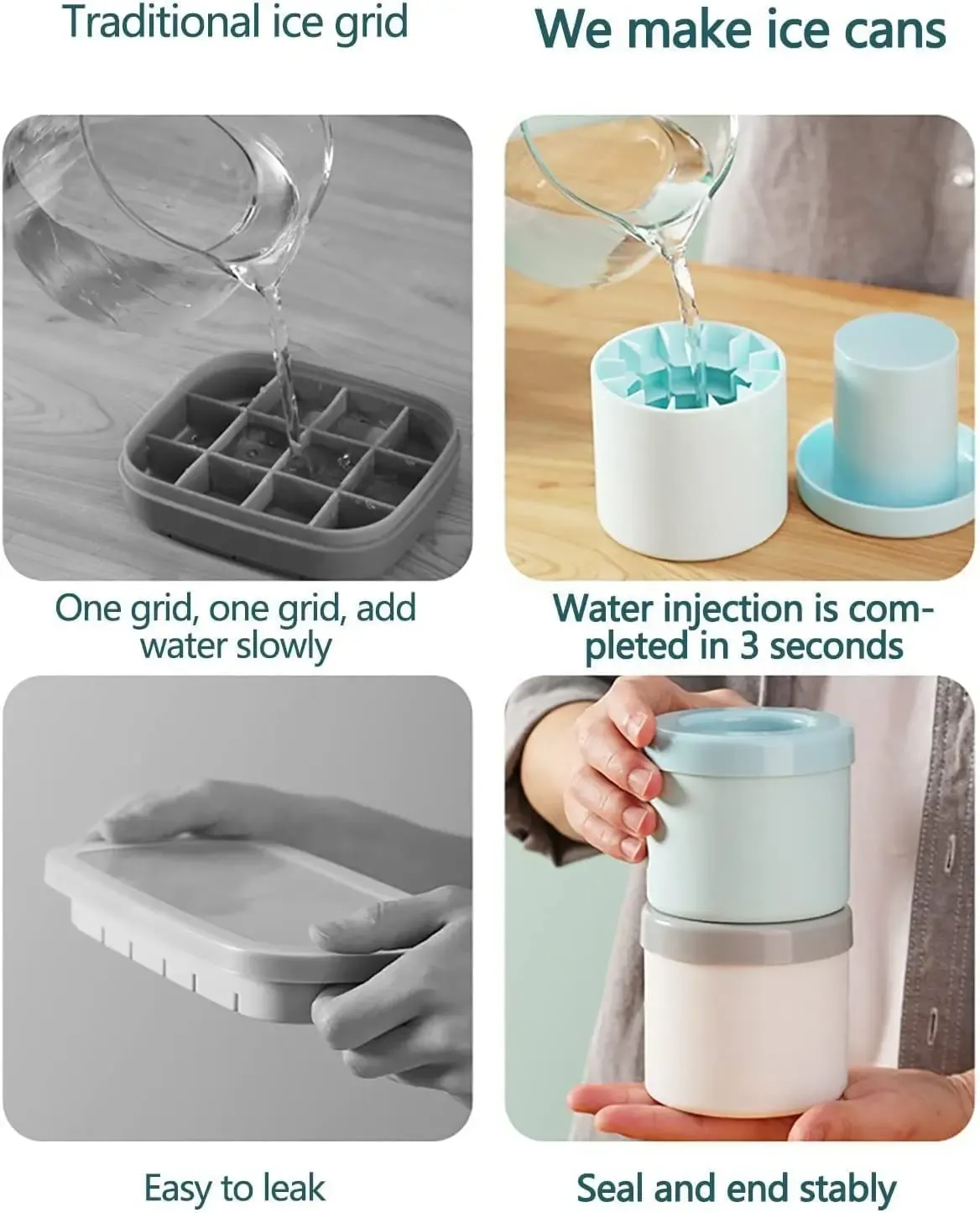 Moule à glaçons rond en silicone, fabriqué maison pour l'été 6