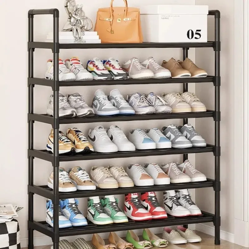 Étagère à chaussures en métal multiniveaux, grande capacité, pour entrée, placard, garage ou salon