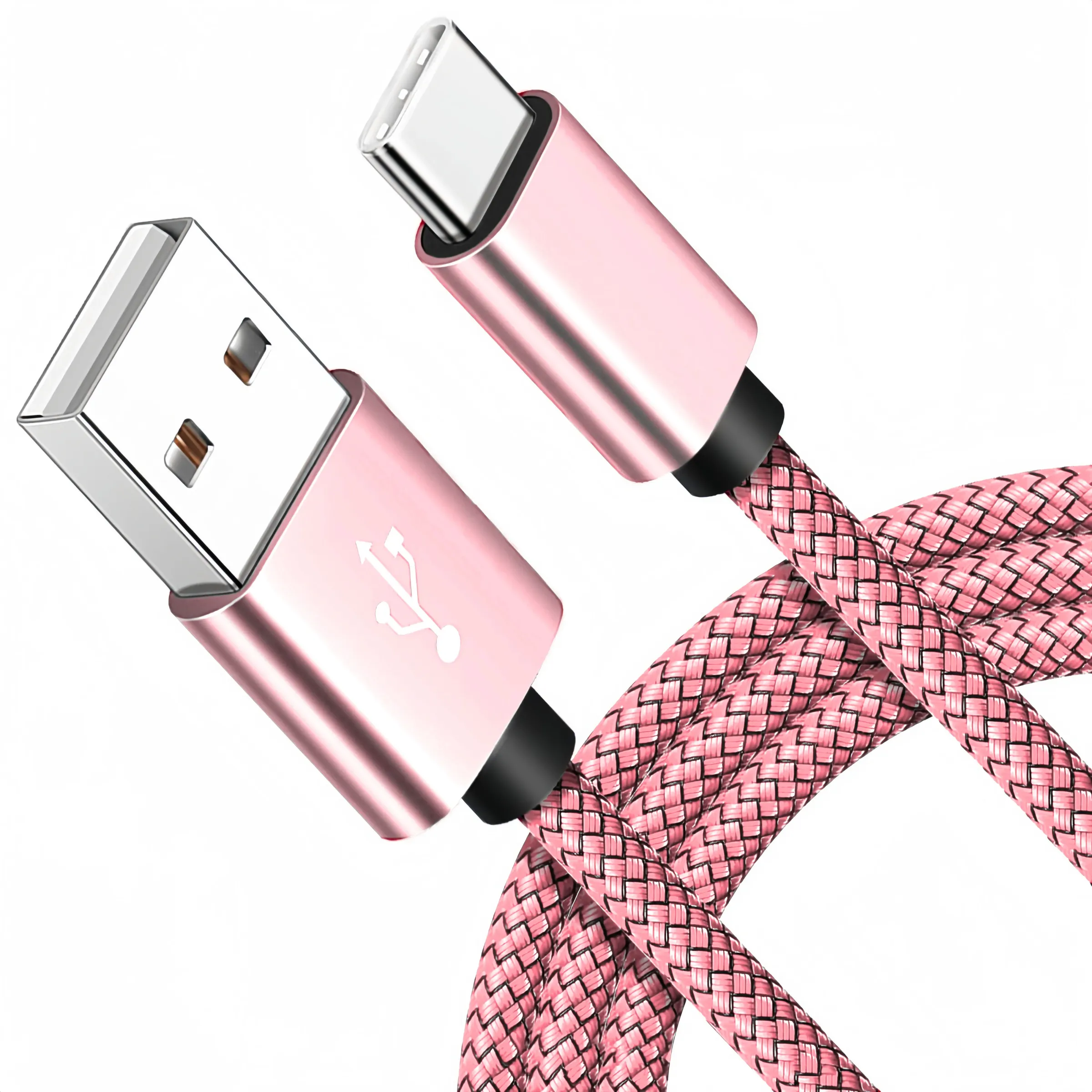 Câble USB-A vers USB-C tressé en nylon, charge rapide et transfert de données haute vitesse, compatible Samsung, Huawei et Android 12
