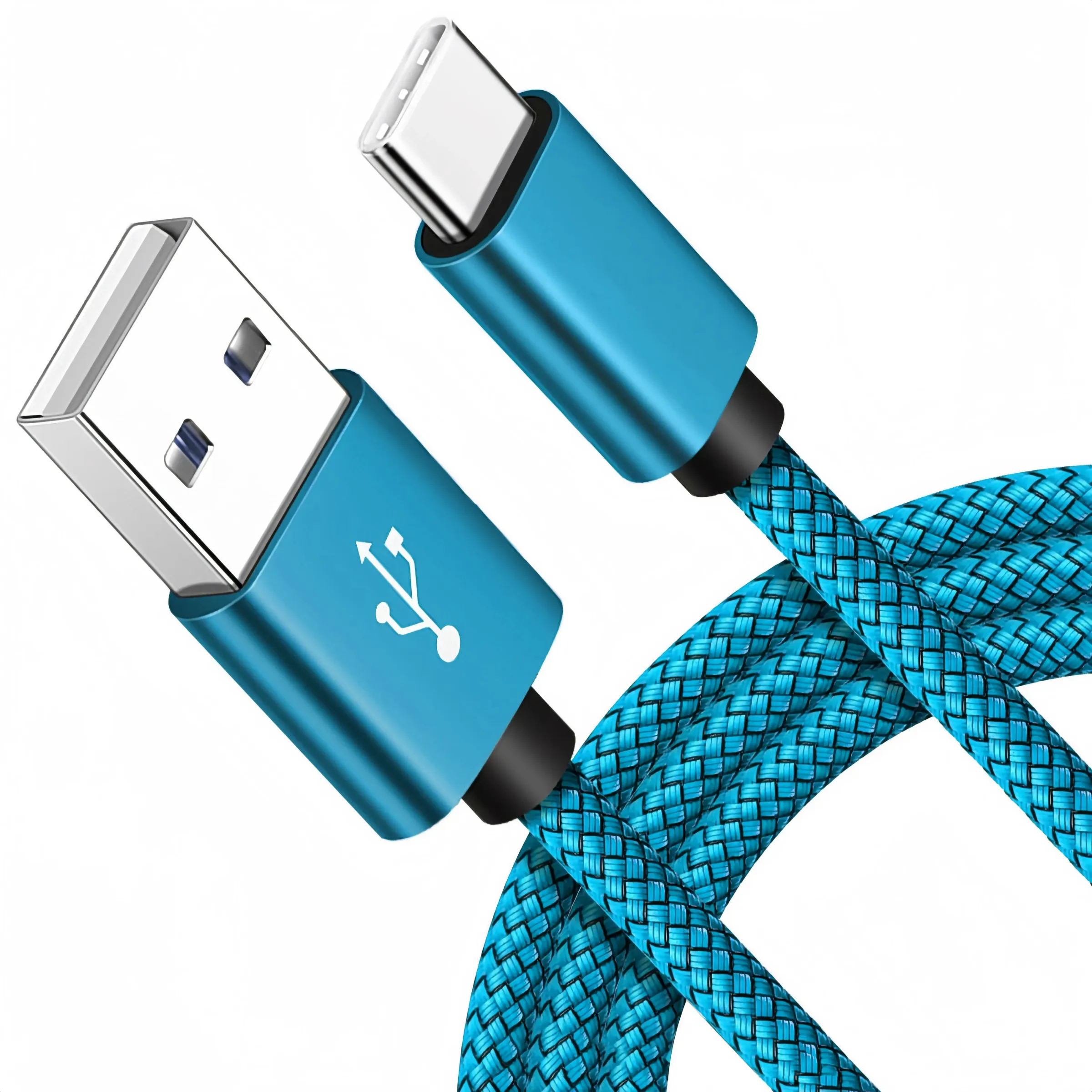 Câble USB-A vers USB-C tressé en nylon, charge rapide et transfert de données haute vitesse, compatible Samsung, Huawei et Android 7