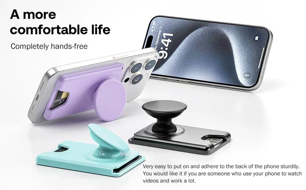 Porte-cartes magnétique pour téléphone, détail