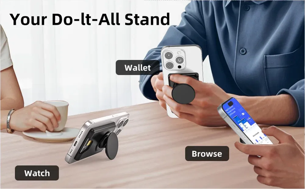Porte-cartes magnétique pour téléphone, détail des cartes
