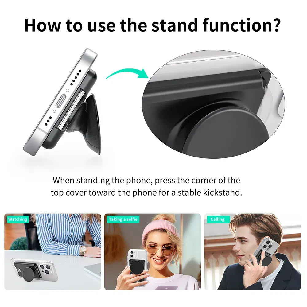 Porte-cartes magnétique pour téléphone, ergonomie