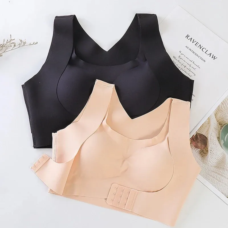 Soutien-gorge correcteur de posture sans couture, push-up, pour femme 2