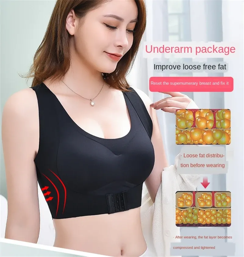 Soutien-gorge correcteur de posture, fermeture à agrafes
