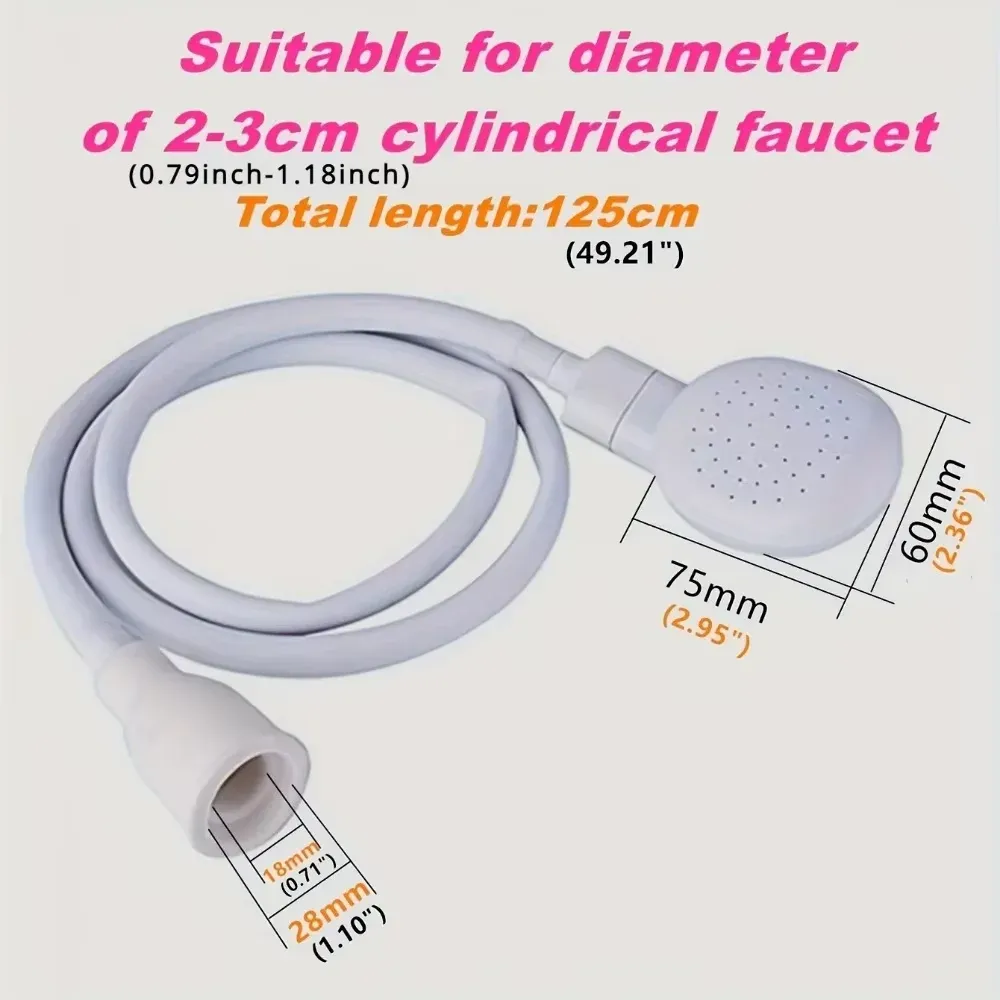 Robinet multifonctionnel avec douchette, filtre de vidange, tuyau et tête de lavage pour évier, rallonge de douche, accessoires de nettoyage pour salle de bain et bain d'animaux 7