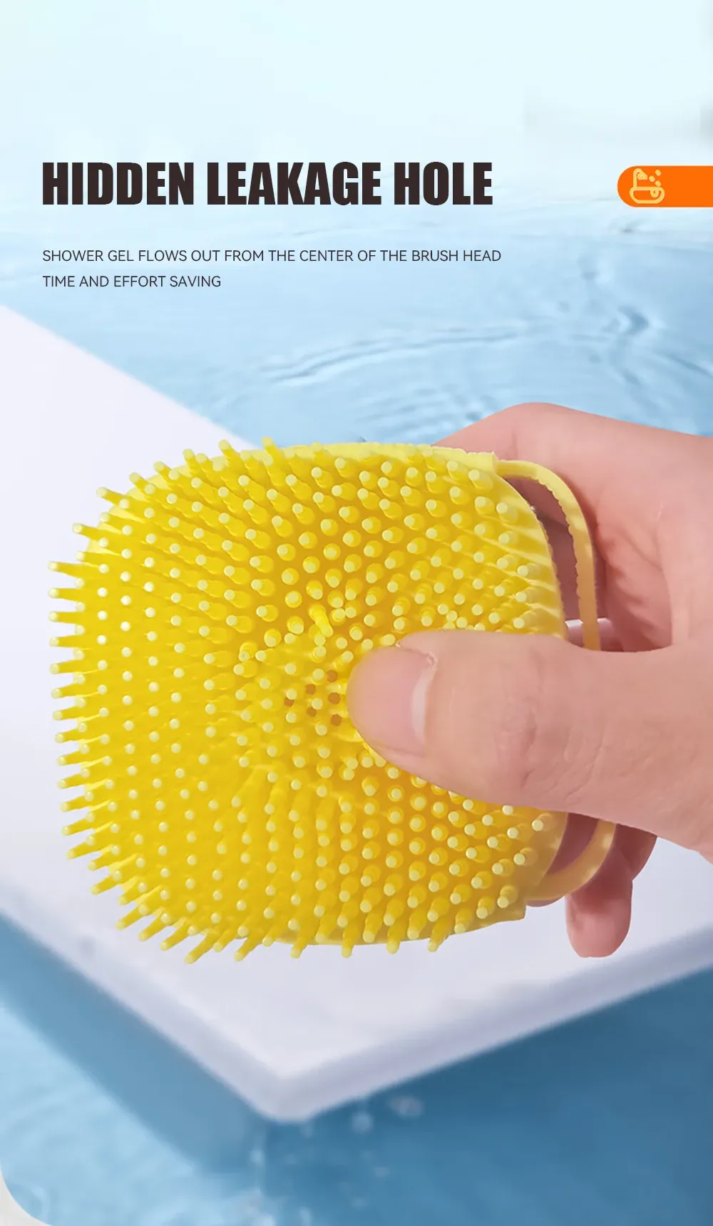 Poils en caoutchouc souples de la brosse de massage