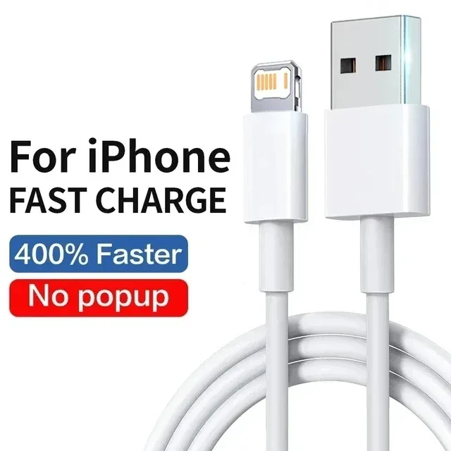 Câble de charge rapide USB-C vers Lightning 20 W pour iPhone 14, 13, 12, 11, X, XR et iPad, avec transfert de données 7