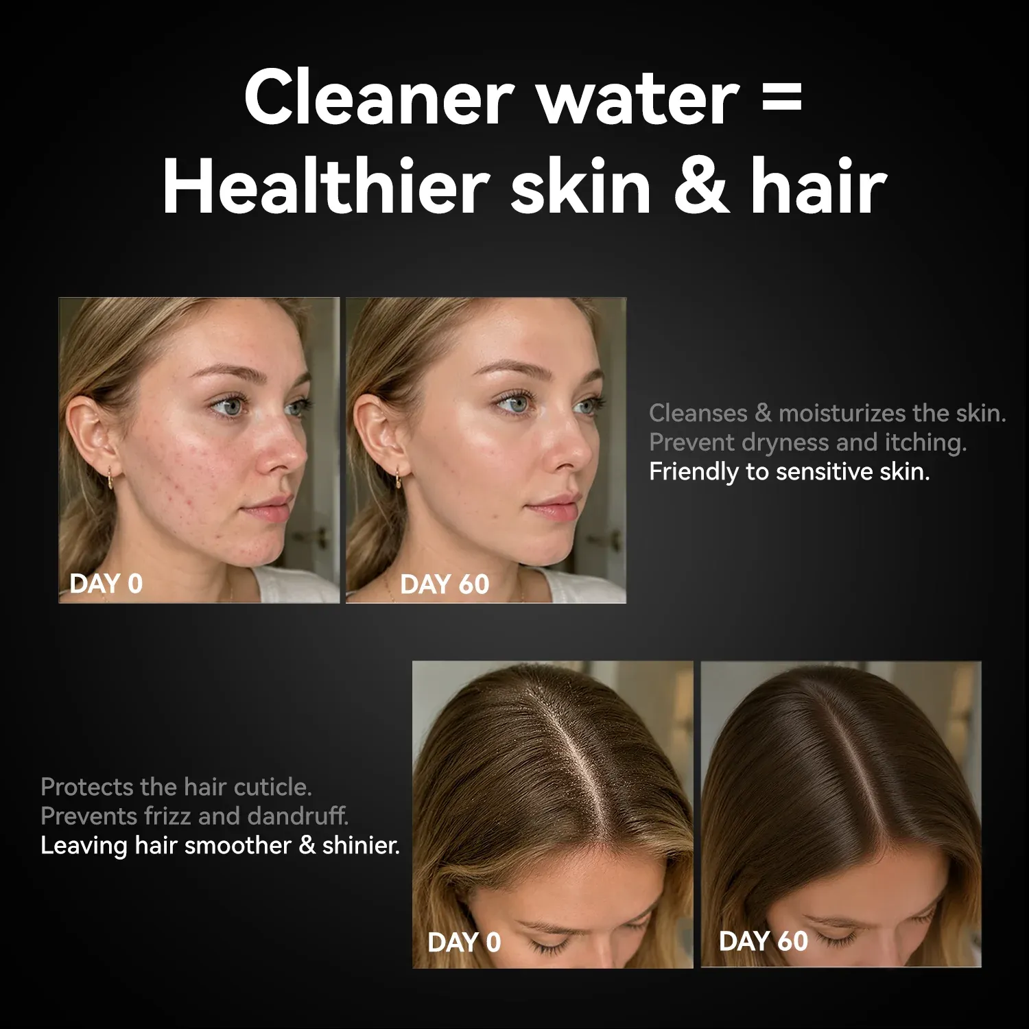 Pommeau de douche à microbulles ALTHY avec filtre à eau et filtre à charbon, élimination du chlore à 99 %, 3 modes de jet, bouton d'arrêt de l'eau 6