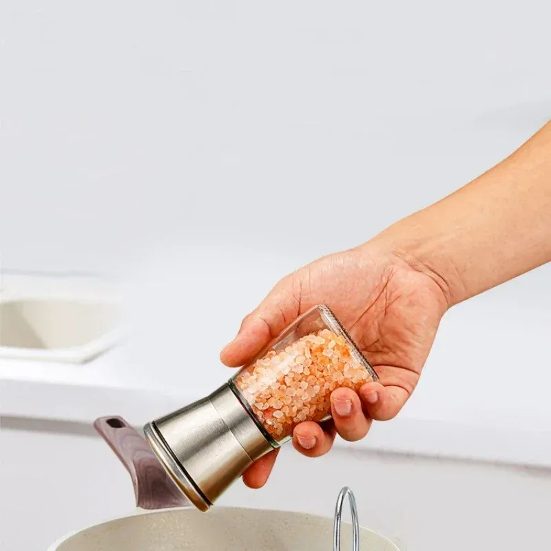 Moulin à épices portatif en acier inoxydable à noyau en céramique réglable, ergonomique, idéal pour le camping, le barbecue et la cuisine 3