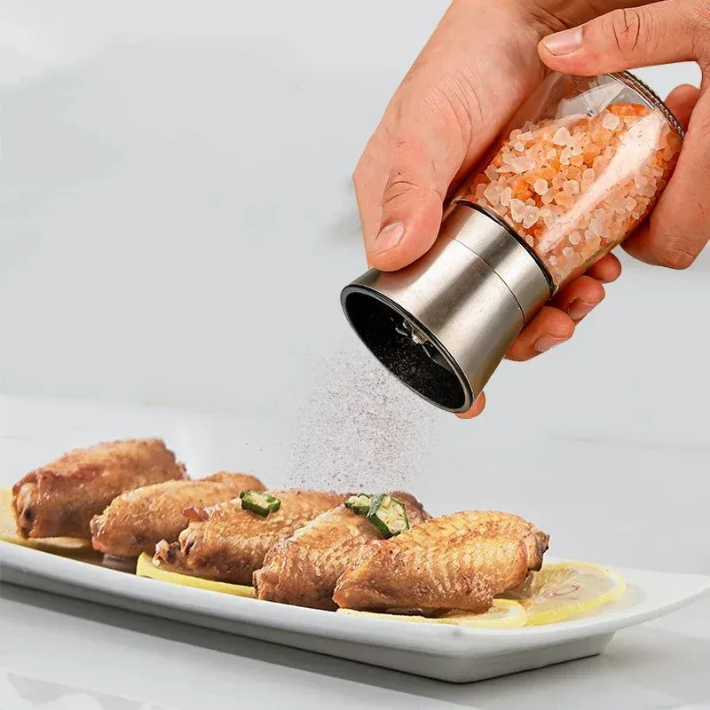 Moulin à épices portatif en acier inoxydable à noyau en céramique réglable, ergonomique, idéal pour le camping, le barbecue et la cuisine 2