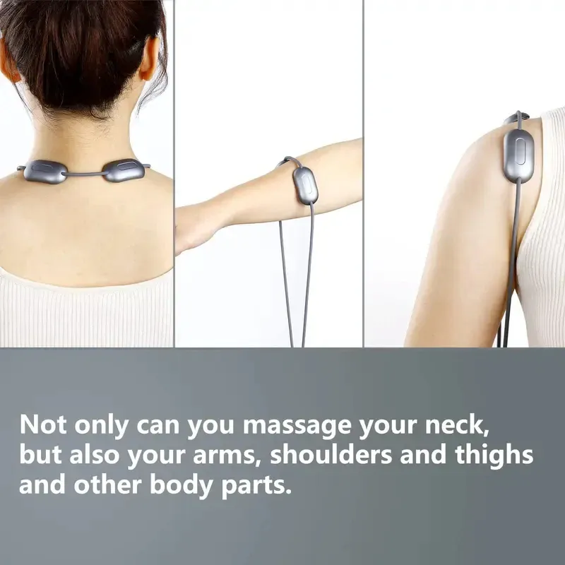 Masseur cervical intelligent portable à suspendre, avec fonction EMS et compresse chaude 4