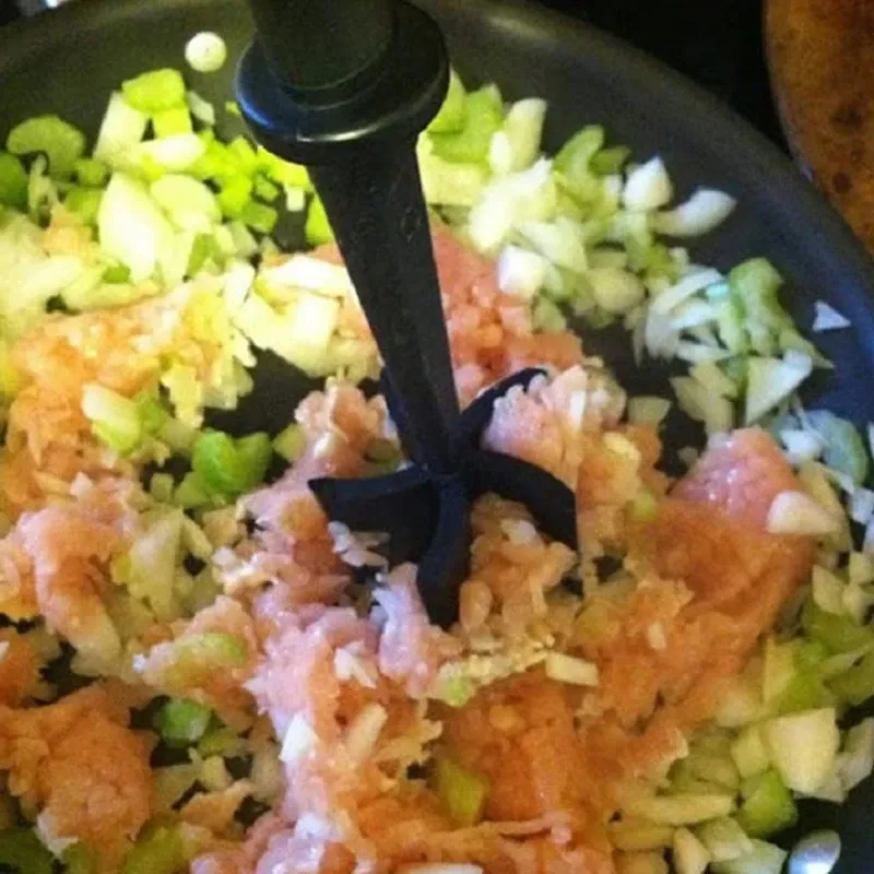 Hachoir à viande, hachoir à hamburger premium résistant à la chaleur, pour steaks hachés, bœuf haché, dinde hachée, 1 pièce 5