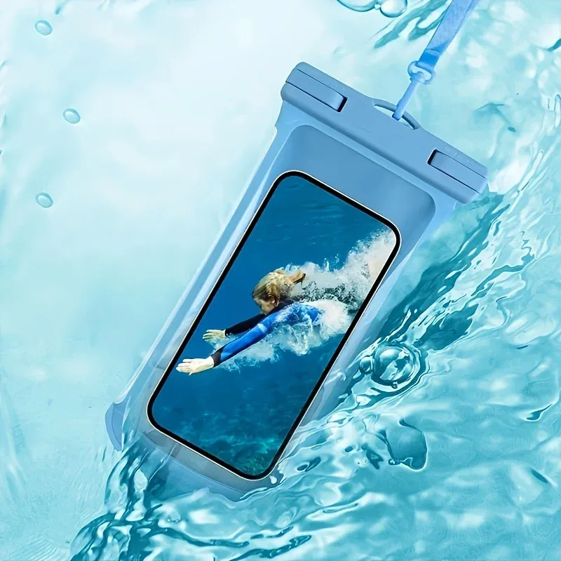 Pochette étanche transparente pour smartphone 8 pouces avec tour de cou pour la plage