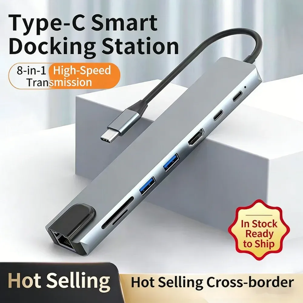 Hub USB-C Thunderbolt 3 avec RJ45 et HDMI, station d'accueil multiport pour MacBook Air M1 et iPad Pro 3