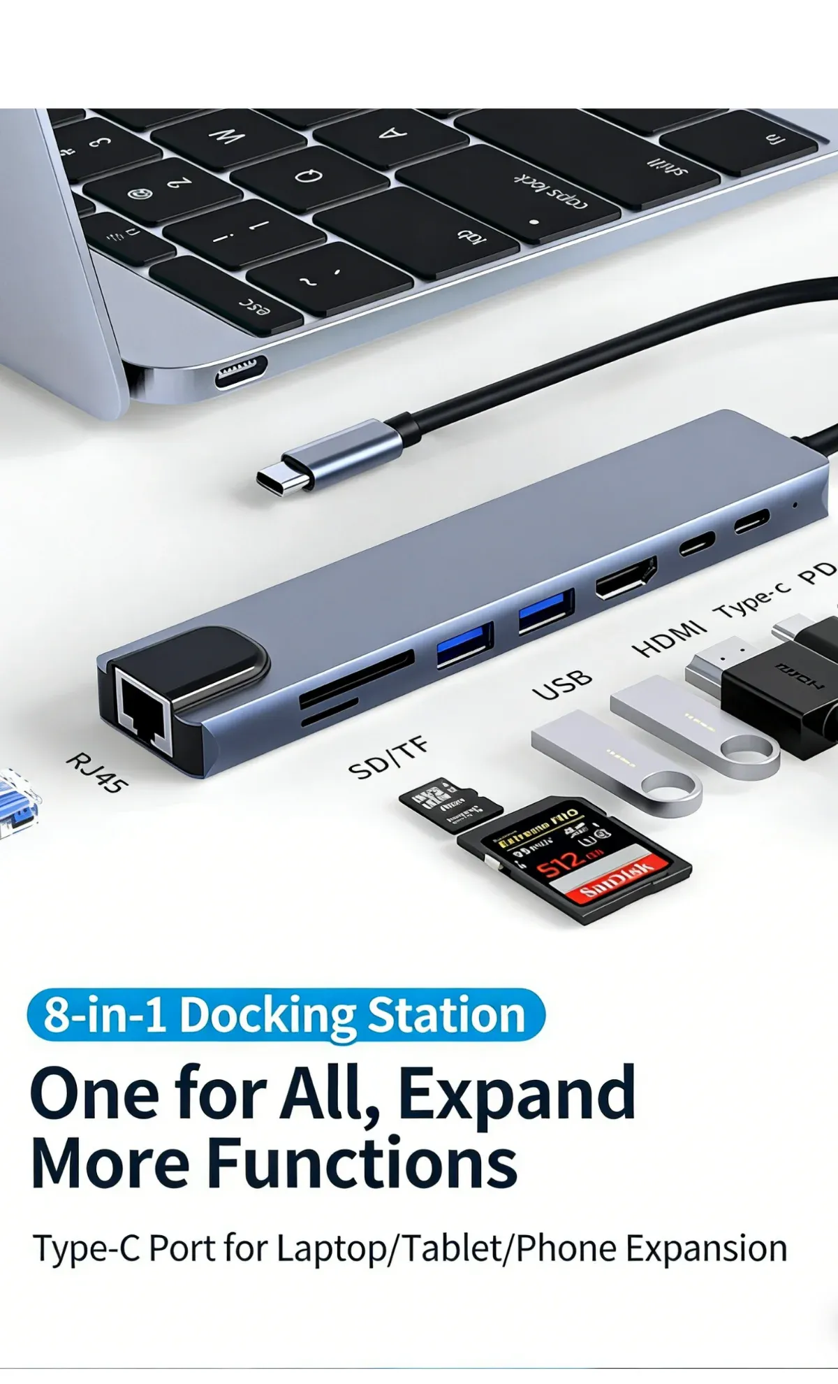 Hub USB-C, usage au bureau