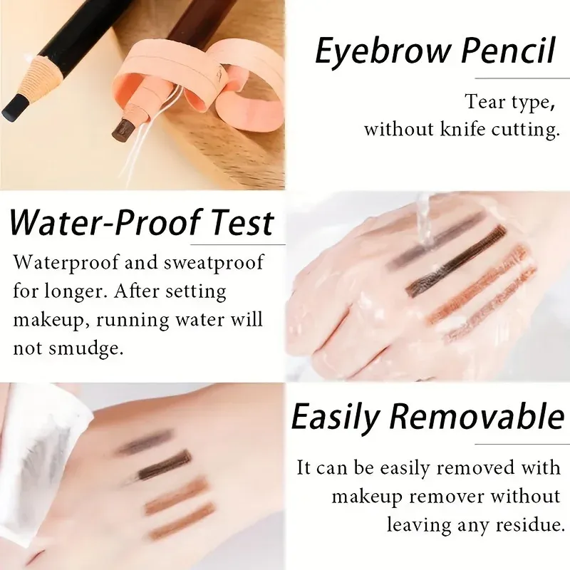 Crayon eye-liner rétractable sans taille, rendu naturel, résistant à la transpiration et au maculage 6