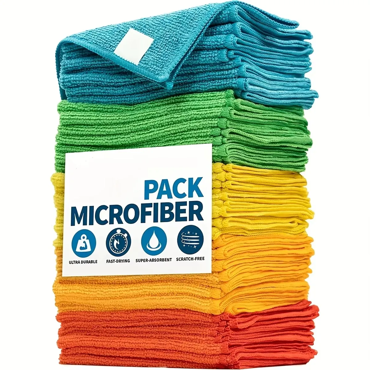 Lot de 3, 5 ou 10 chiffons en microfibre durables et absorbants pour la vaisselle, la cuisine et la salle de bain 7