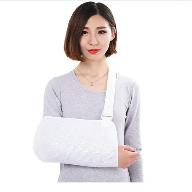 Écharpe de bras respirante et réglable avec sangle d'épaule, attelle de soutien universelle pour poignet, coude et avant-bras 2