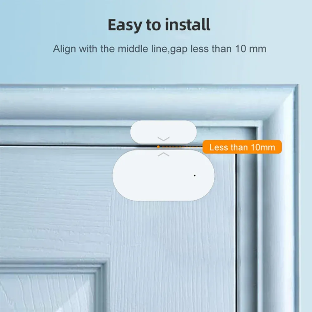 Capteur de contact Zigbee 3.0 pour portes et fenêtres, compatible Alexa, Zigbee2MQTT, ZHA et Home Assistant (hub Zigbee requis) 4