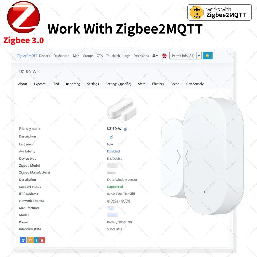 Compatibilité avec Zigbee2MQTT