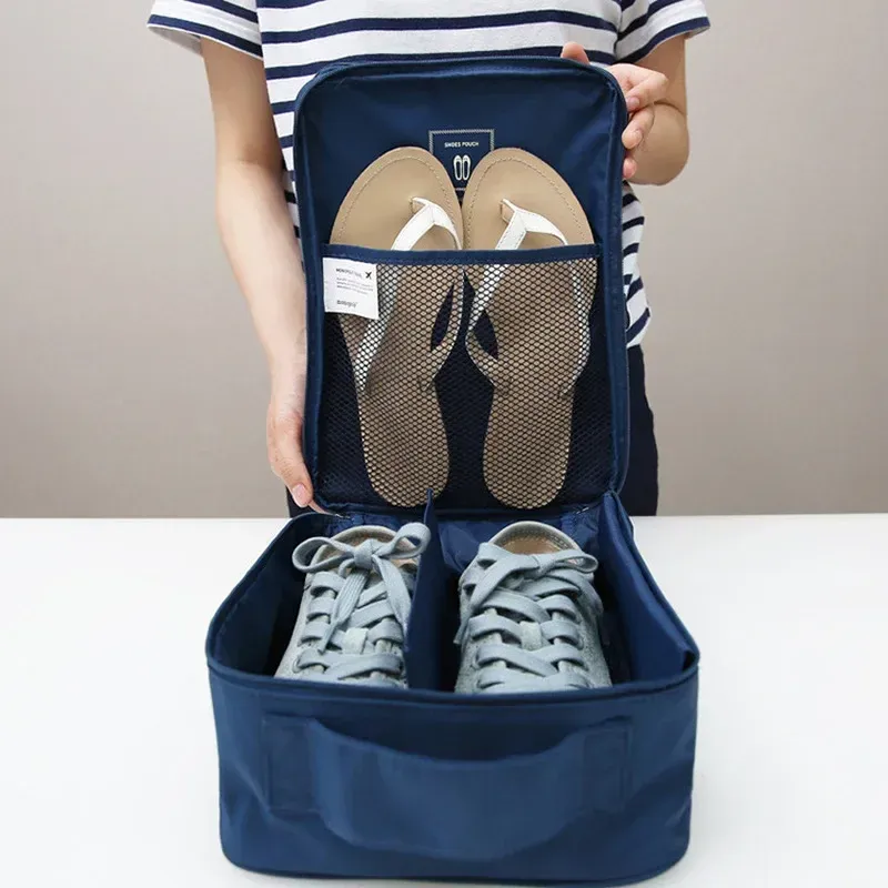 Sac de rangement imperméable en nylon pour chaussures et vêtements, sac de voyage portable multifonction 4