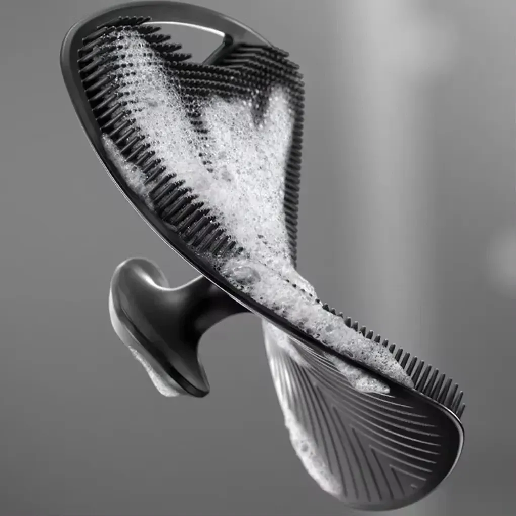 Brosse de massage multifonctionnelle en silicone, exfoliante, facile à nettoyer, 1 pièce 3