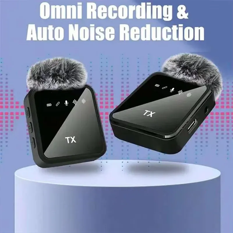 Microphone cravate sans fil pour iPhone, Android et appareils photo, avec réduction de bruit, idéal pour interviews et vlogs 2