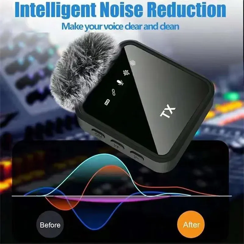 Mini microphone sans fil, compatibilité multi-appareils