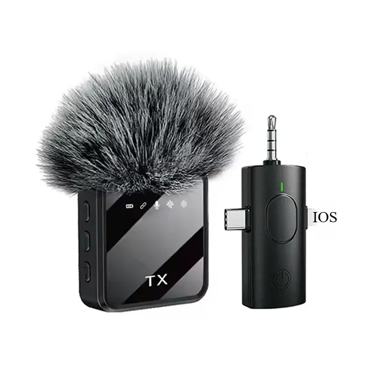 Mini microphone sans fil, détail du style lavalier