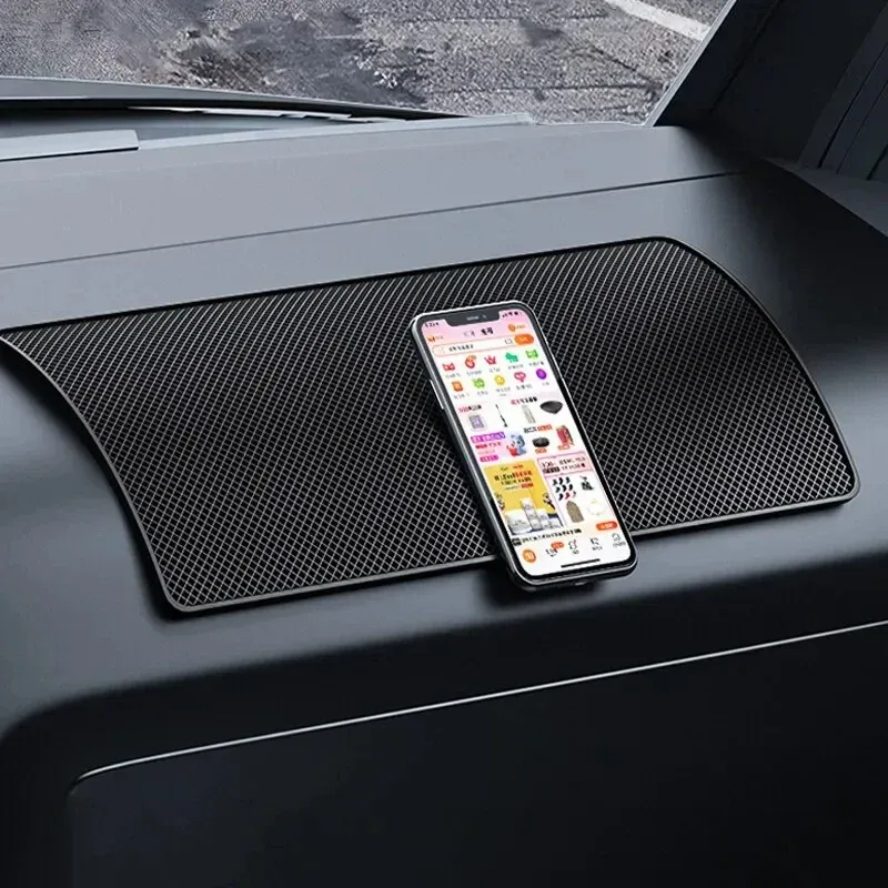 Tapis antidérapant en PVC résistant à la chaleur pour tableau de bord de voiture, avec support pour lunettes de soleil et téléphone