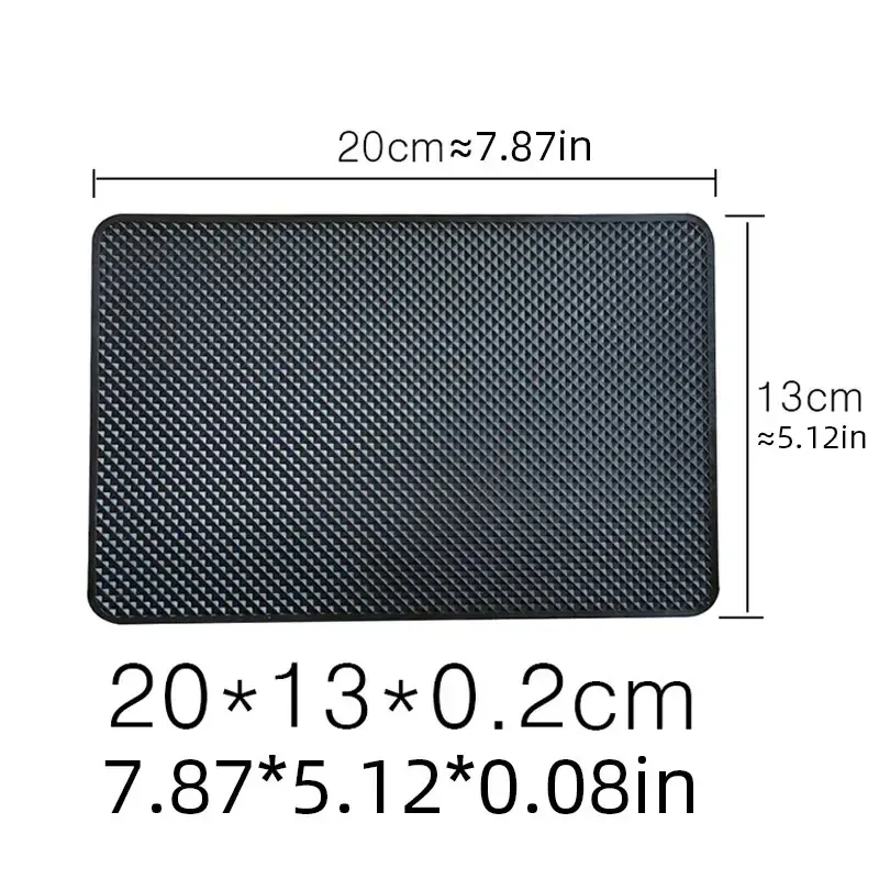 Tapis antidérapant en PVC résistant à la chaleur pour tableau de bord de voiture, avec support pour lunettes de soleil et téléphone 6