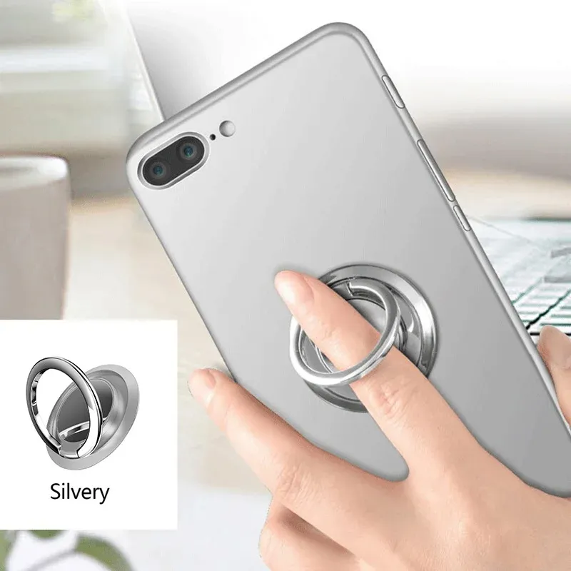 Support de bague rotatif à 360° pour téléphone portable, support magnétique pour voiture, autocollant universel au dos 4