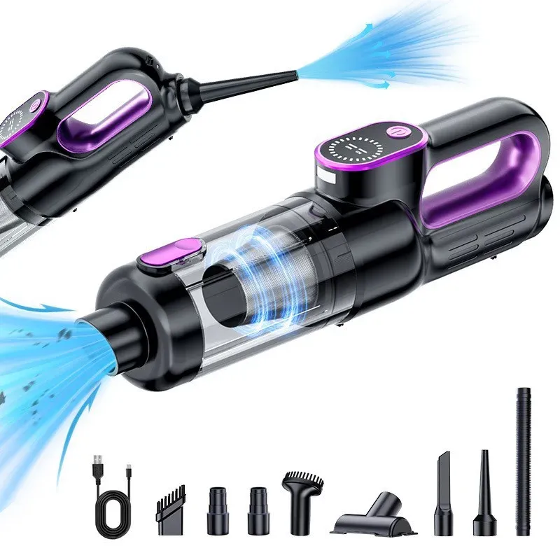 Aspirateur portable pour la maison et la voiture, 17 000 Pa, forte puissance d'aspiration, aspirateur à main puissant et pratique 9