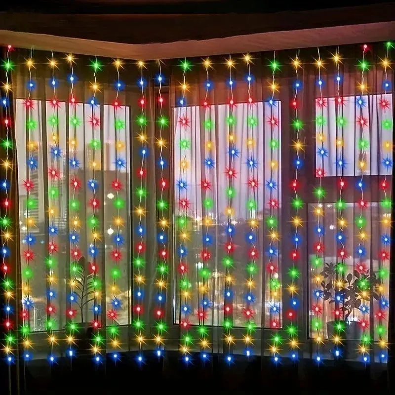 Rideau LED 3/4/6 m, guirlande lumineuse USB avec télécommande, lumières féeriques pour décoration de Noël, chambre et maison 4