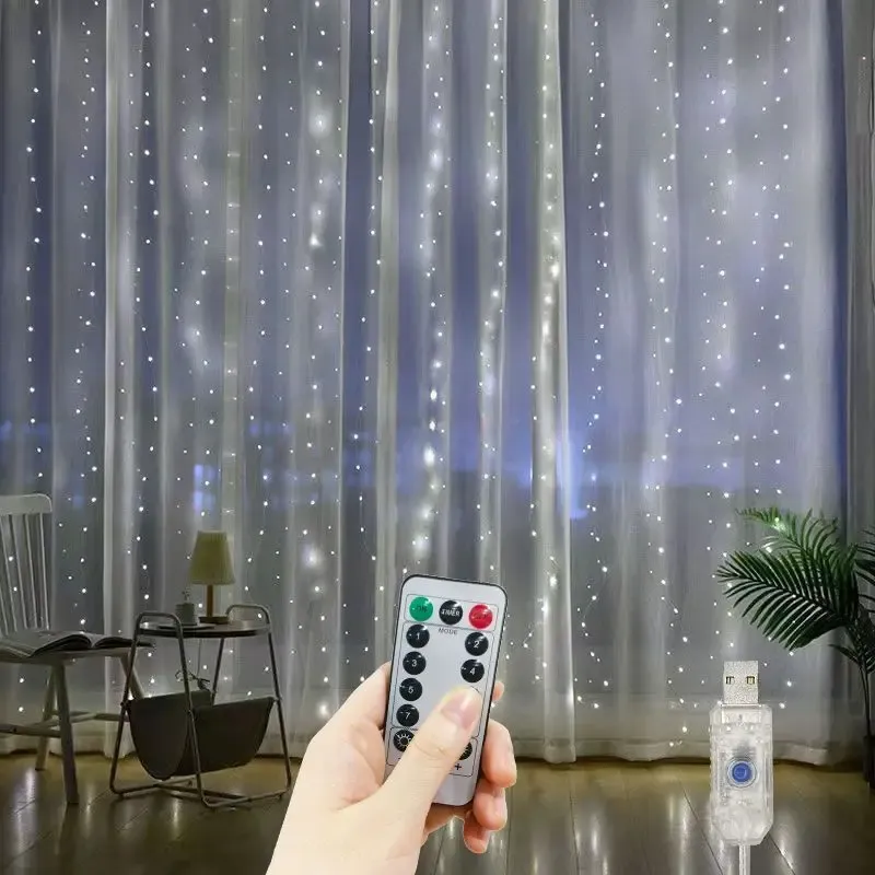 Rideau lumineux LED, détail de l'éclairage