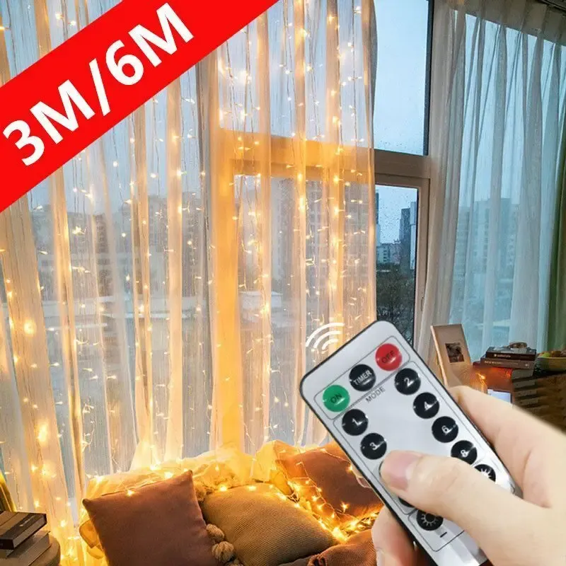 Rideau lumineux LED, mise en valeur de la décoration