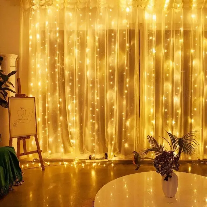 Rideau lumineux LED, intégration dans l'intérieur