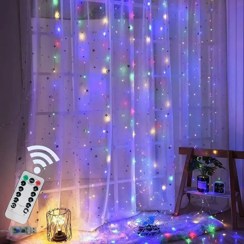 Rideau lumineux LED, ambiance raffinée