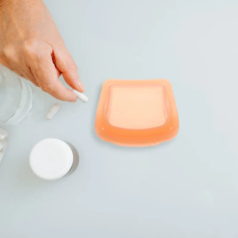 Sac à médicaments en silicone bleu