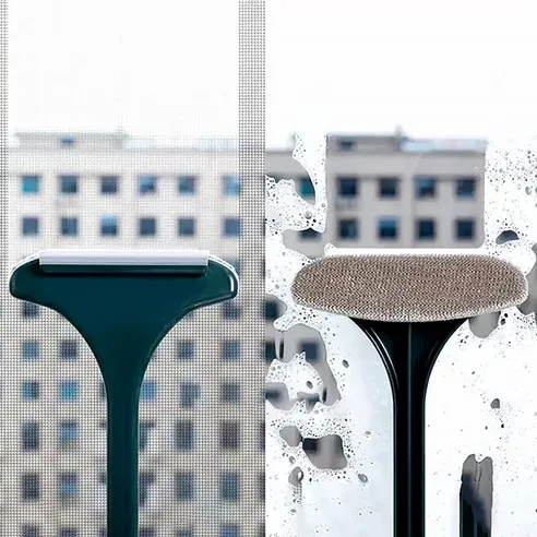 Brosse multifonctionnelle à vitres et à poussière, double usage sec et humide 4