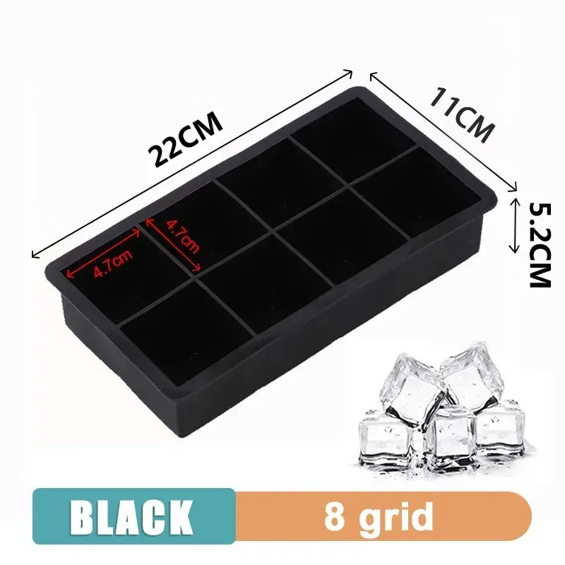 SoftAura Moule à glaçons en silicone de qualité alimentaire, grands cubes carrés, lot de 4, 6, 8, 15 ou 160 grilles, pour la maison, la cuisine et le bricolage 20