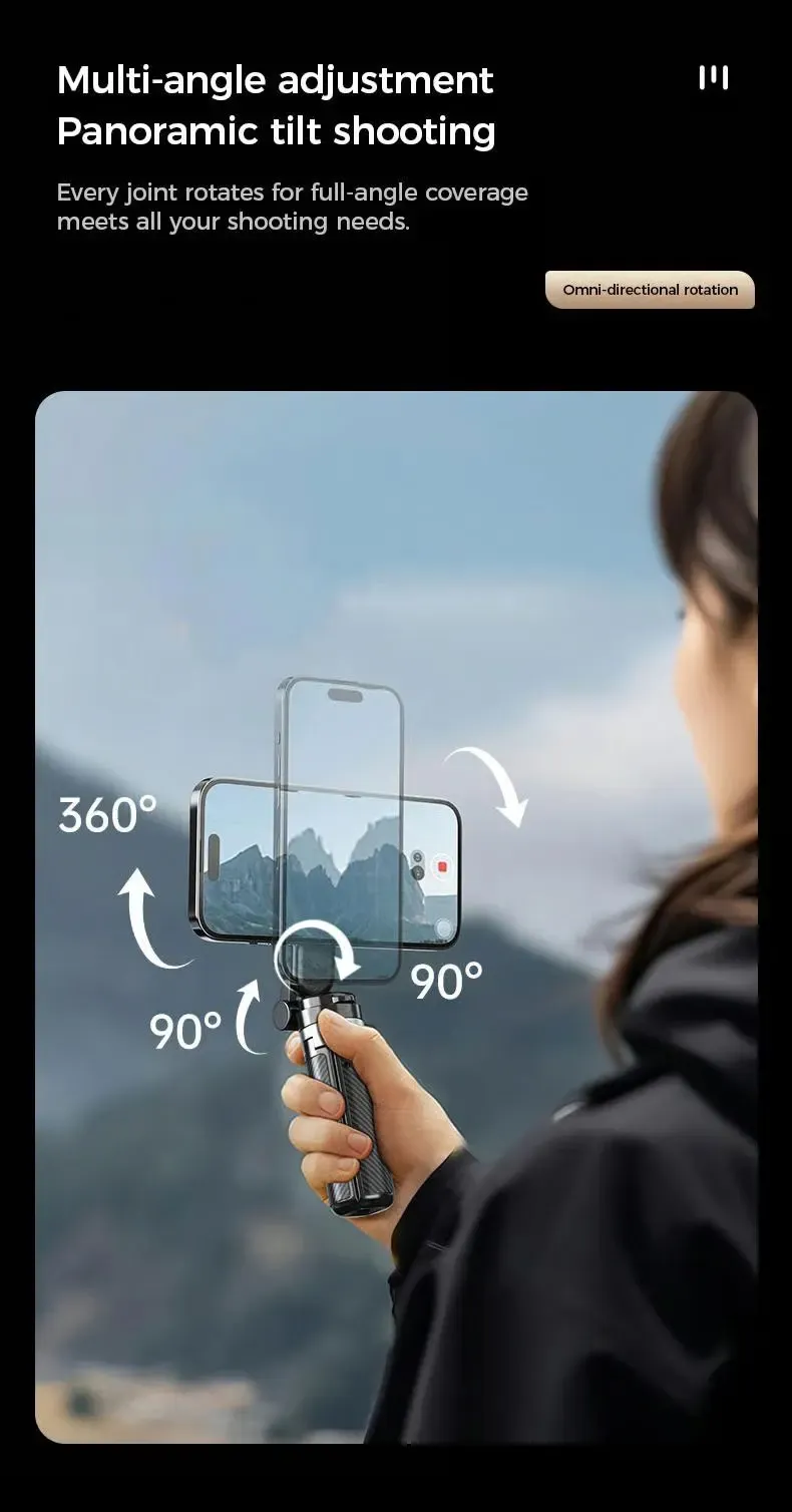 Perche à selfie magnétique, vue de détail