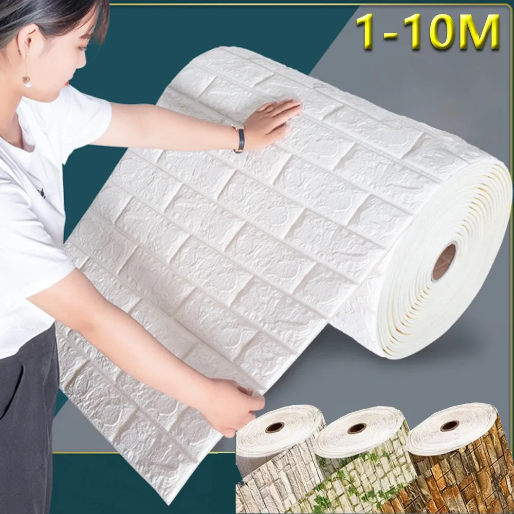 Autocollants muraux imperméables en PVC, 70 cm x 1/2/3/5/10 m, pour cuisine, chambre et salon, papier peint autocollant pour chambre d'enfant et décoration de la maison - Image 1