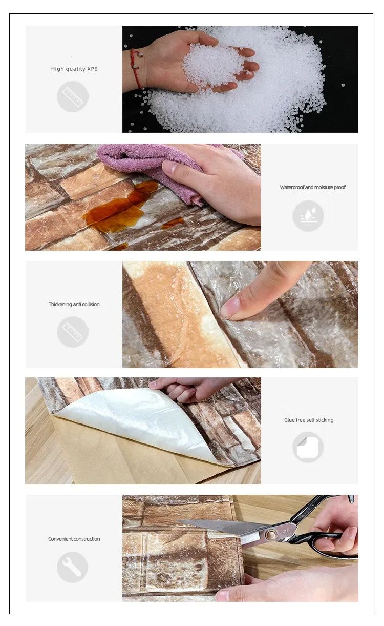 Mise en scène d'un mur en mousse 3D