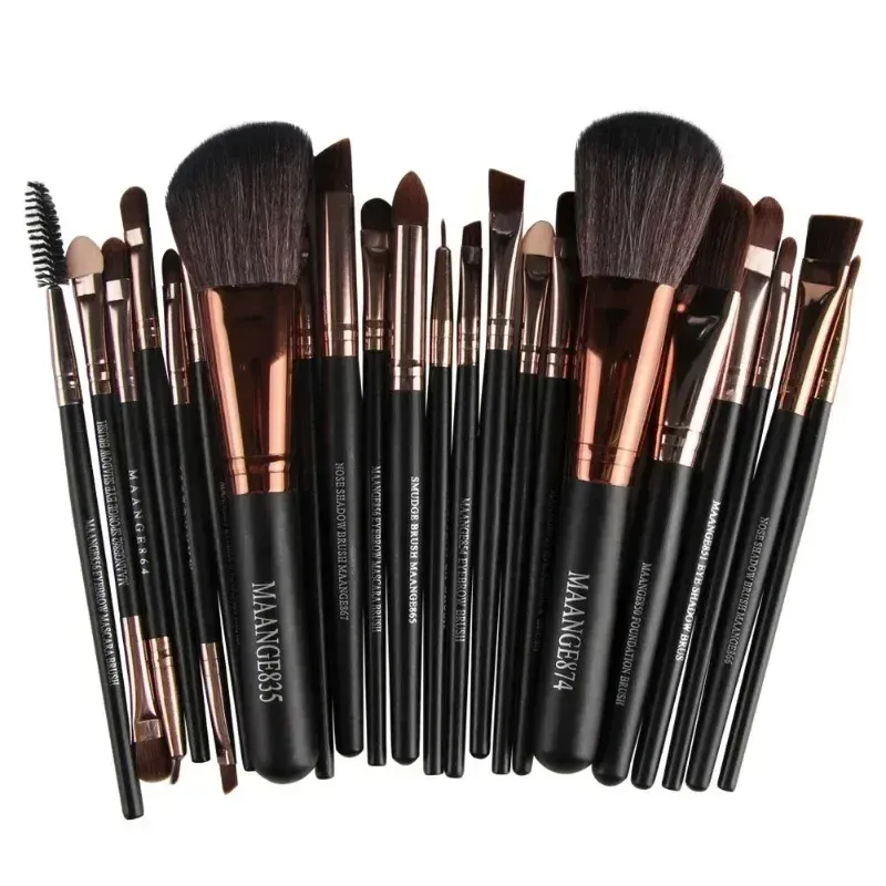 Ensemble de pinceaux de maquillage professionnels, kit de pinceaux de maquillage, pinceaux pour fard à paupières, eye-liner et cosmétiques (lot de 3, 13 ou 22 pièces)